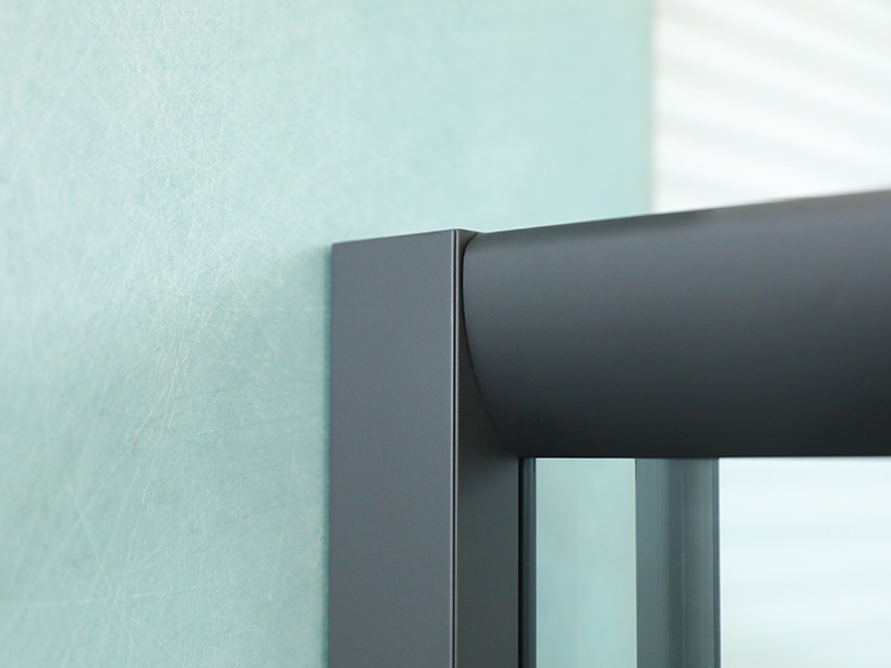 Box Doccia Scorrevole Quadrato Profilo Alluminio Nero SQ Con Maniglia Doppi Fori Box Doccia Scorrevole Quadrato Profilo Alluminio Nero SQ Con Maniglia Doppi Fori