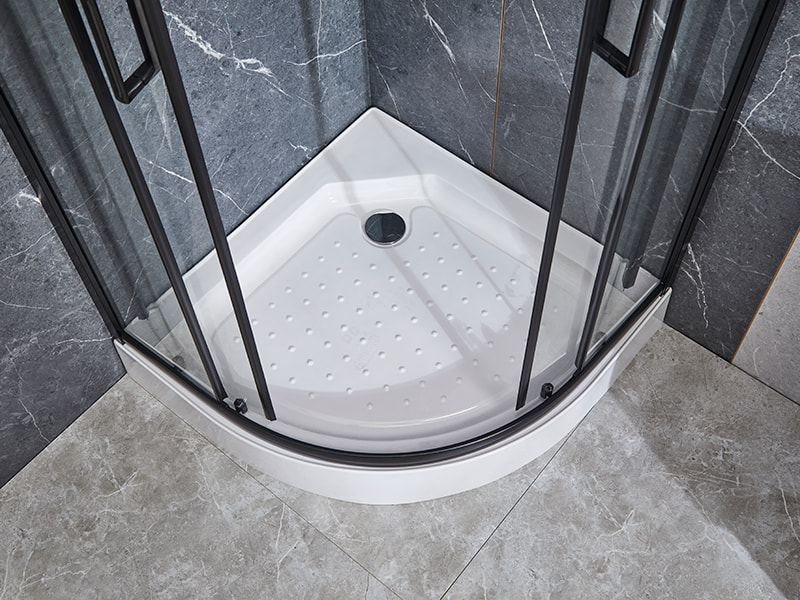 Porta Scorrevole In Vetro SE Per Box Doccia, Profilo In Alluminio Nero Porta Scorrevole In Vetro SE Per Box Doccia, Profilo In Alluminio Nero