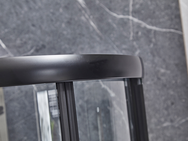 Porta Scorrevole In Vetro SE Per Box Doccia, Profilo In Alluminio Nero Porta Scorrevole In Vetro SE Per Box Doccia, Profilo In Alluminio Nero