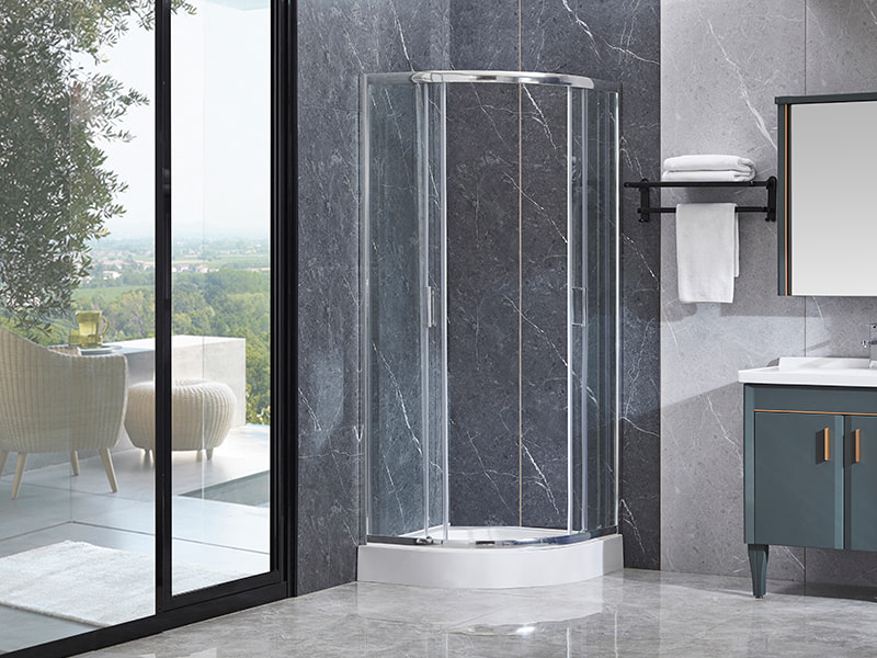 Box doccia scorrevole con profilo in alluminio cromato SE per bagno