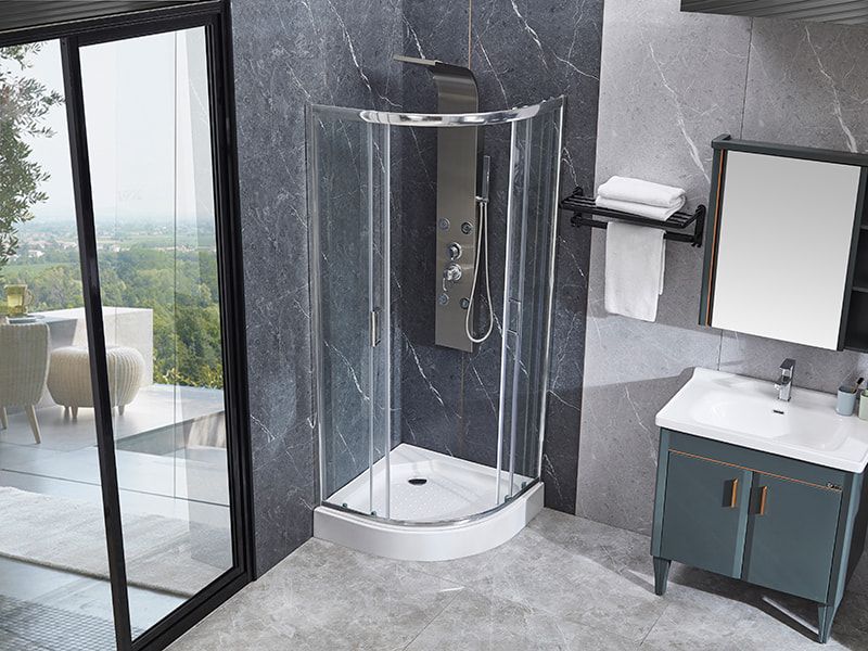 Box doccia scorrevole con profilo in alluminio cromato SE per bagno Box doccia scorrevole con profilo in alluminio cromato SE per bagno