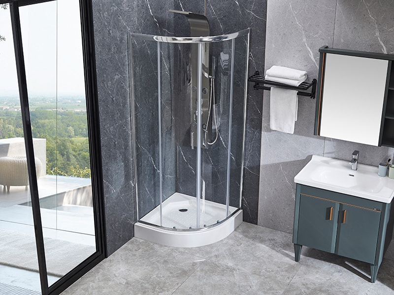 Box doccia scorrevole con profilo in alluminio cromato SE per bagno Box doccia scorrevole con profilo in alluminio cromato SE per bagno