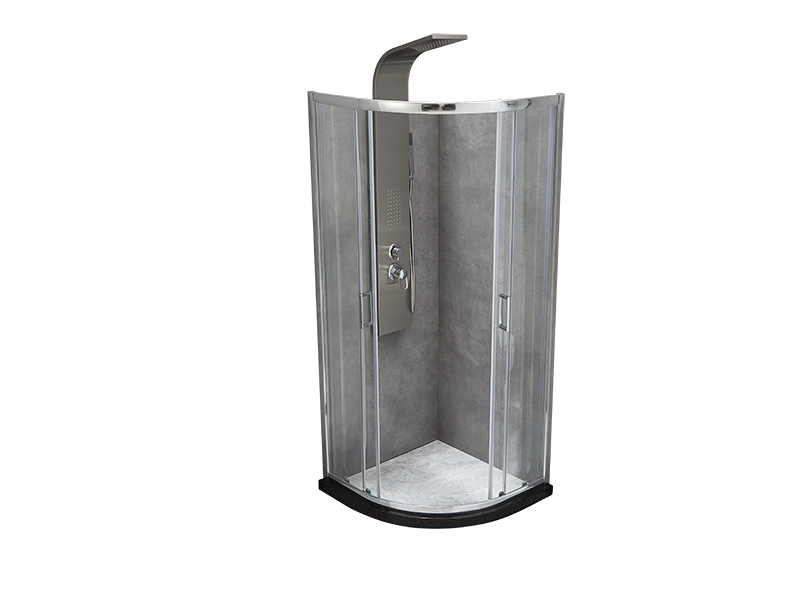 Box Doccia Scorrevole SE, Vetro Temperato Trasparente, Profilo in Alluminio Cromato, Maniglia Doppi Fori, Senza Vassoio Box Doccia Scorrevole SE, Vetro Temperato Trasparente, Profilo in Alluminio Cromato, Maniglia Doppi Fori, Senza Vassoio