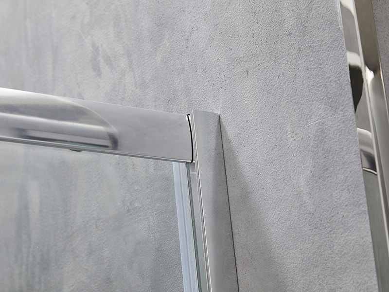 Box Doccia Scorrevole SE, Vetro Temperato Trasparente, Profilo in Alluminio Cromato, Maniglia Doppi Fori, Senza Vassoio Box Doccia Scorrevole SE, Vetro Temperato Trasparente, Profilo in Alluminio Cromato, Maniglia Doppi Fori, Senza Vassoio