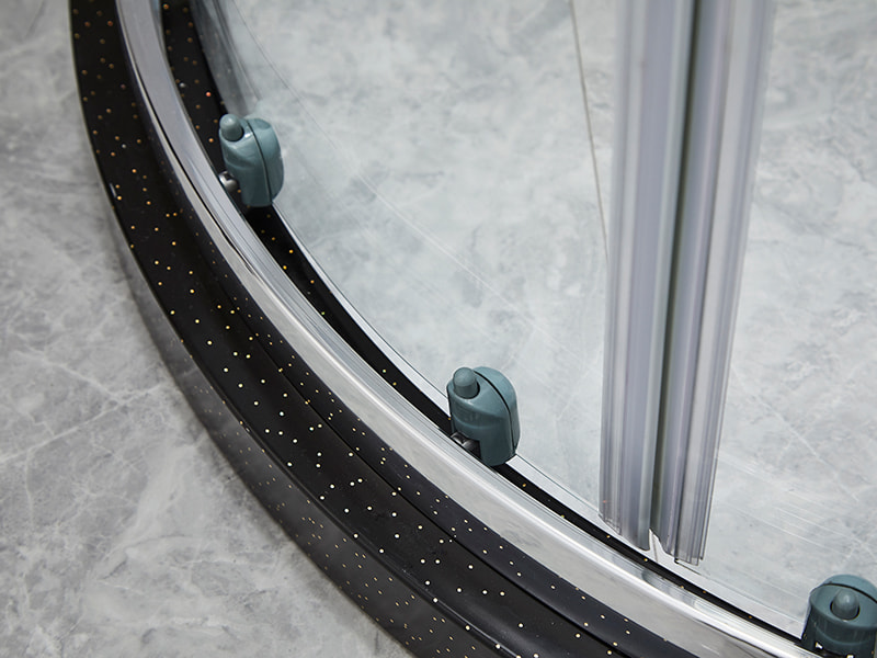 Box Doccia Scorrevole SE, Vetro Temperato Trasparente, Profilo in Alluminio Cromato, Maniglia Doppi Fori, Senza Vassoio Box Doccia Scorrevole SE, Vetro Temperato Trasparente, Profilo in Alluminio Cromato, Maniglia Doppi Fori, Senza Vassoio