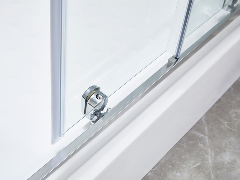 Box doccia scorrevole da bagno SQ in vetro temperato trasparente, con vassoio Box doccia scorrevole da bagno SQ in vetro temperato trasparente, con vassoio