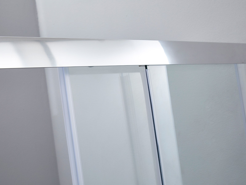 Box doccia scorrevole da bagno SQ in vetro temperato trasparente, con vassoio Box doccia scorrevole da bagno SQ in vetro temperato trasparente, con vassoio