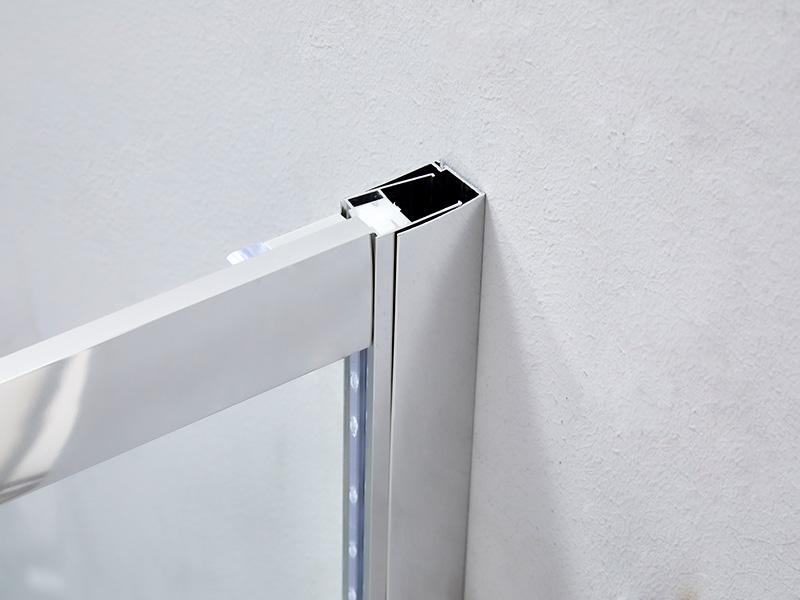 Box doccia scorrevole da bagno SQ in vetro temperato trasparente, con vassoio Box doccia scorrevole da bagno SQ in vetro temperato trasparente, con vassoio