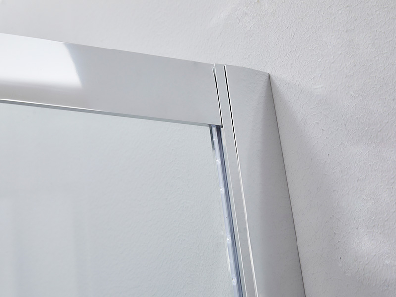 Box doccia scorrevole da bagno SQ in vetro temperato trasparente, con vassoio Box doccia scorrevole da bagno SQ in vetro temperato trasparente, con vassoio