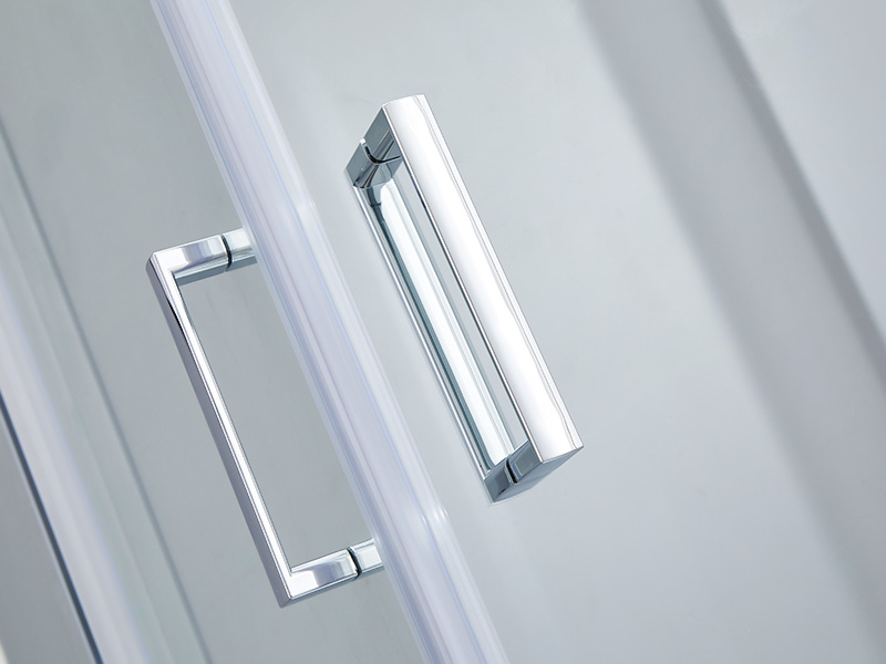 Box doccia scorrevole da bagno SQ in vetro temperato trasparente, con vassoio Box doccia scorrevole da bagno SQ in vetro temperato trasparente, con vassoio